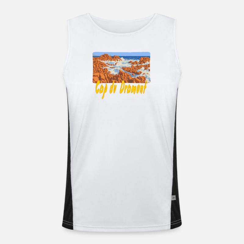 Cap du Dramont Funktionelles Kontrast-Tank Top für Männer 
