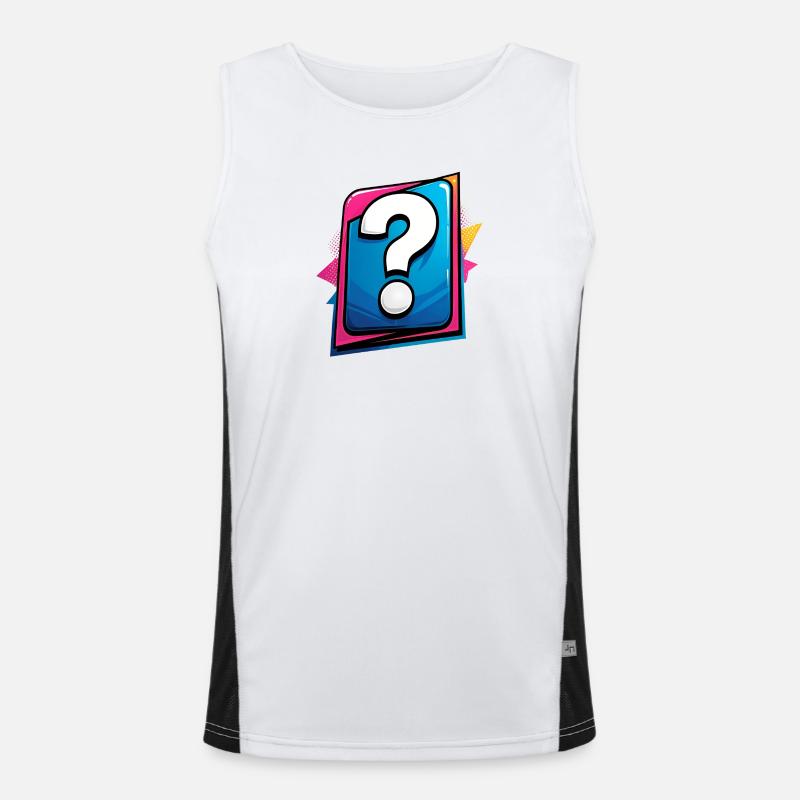 Question mark Men's Functional Contrast Tank Top 