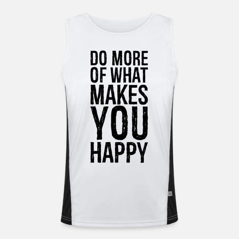 Faites plus de ce qui vous rend heureux Débardeur respirant contrasté Homme 