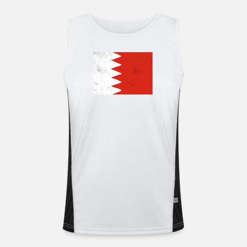 Drapeau de Bahreïn Débardeur respirant contrasté Homme 