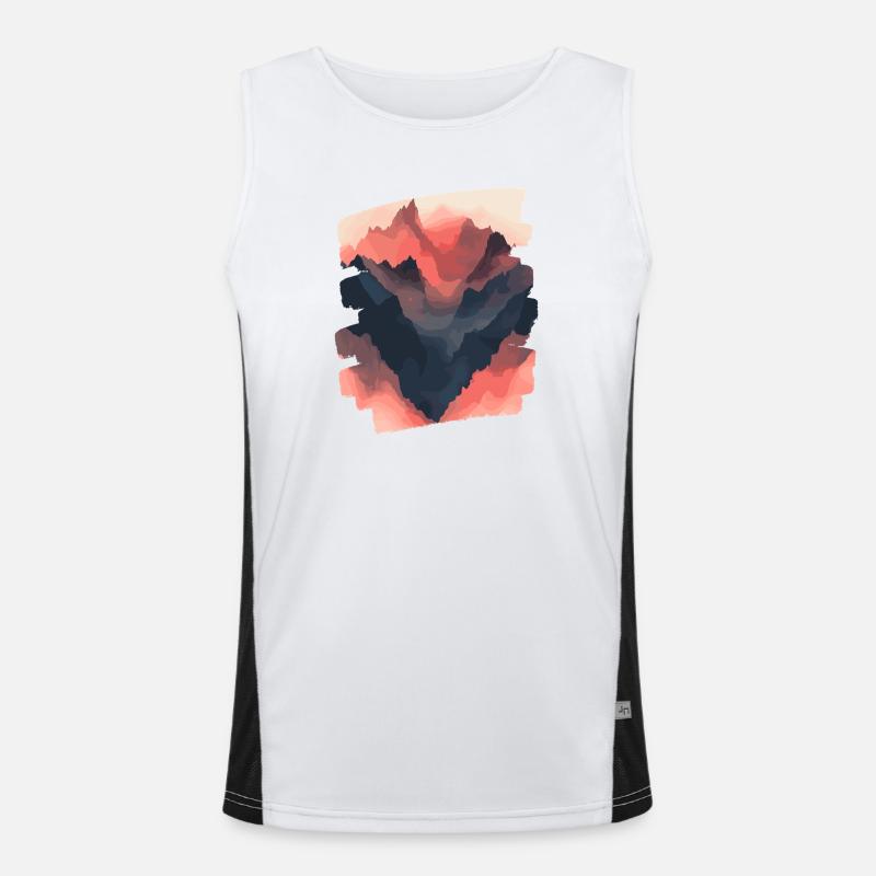 Berge Klettern Kletterer Wandern Funktionelles Kontrast-Tank Top für Männer 