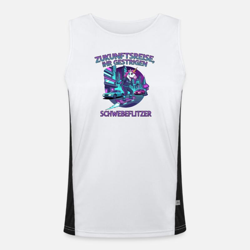 Zukunftseinhorn Funktionelles Kontrast-Tank Top für Männer 