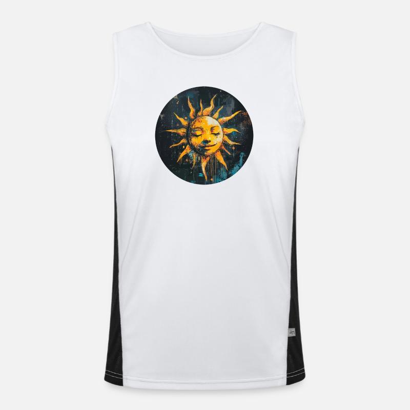 Sonne Funktionelles Kontrast-Tank Top für Männer 