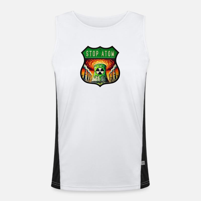 Conception de l’écusson de l’atome d’arrêt Débardeur respirant contrasté Homme 