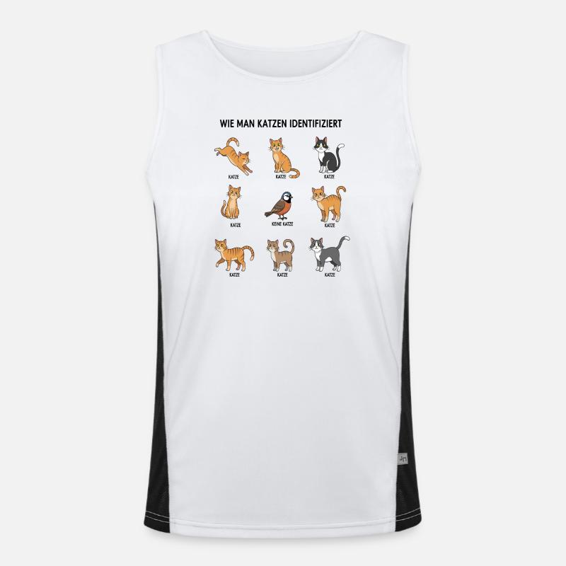 Cat Identification Guide Men's Functional Contrast Tank Top 