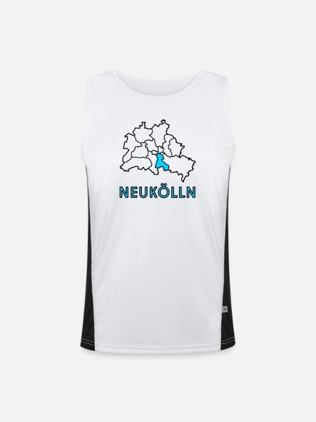 NEUKÖLLN, a district of Berlin - Men's Functional Contrast Tank Top  - white/black