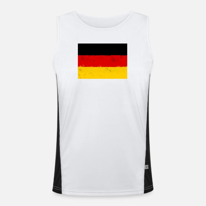 Drapeau de l’Allemagne Débardeur respirant contrasté Homme 