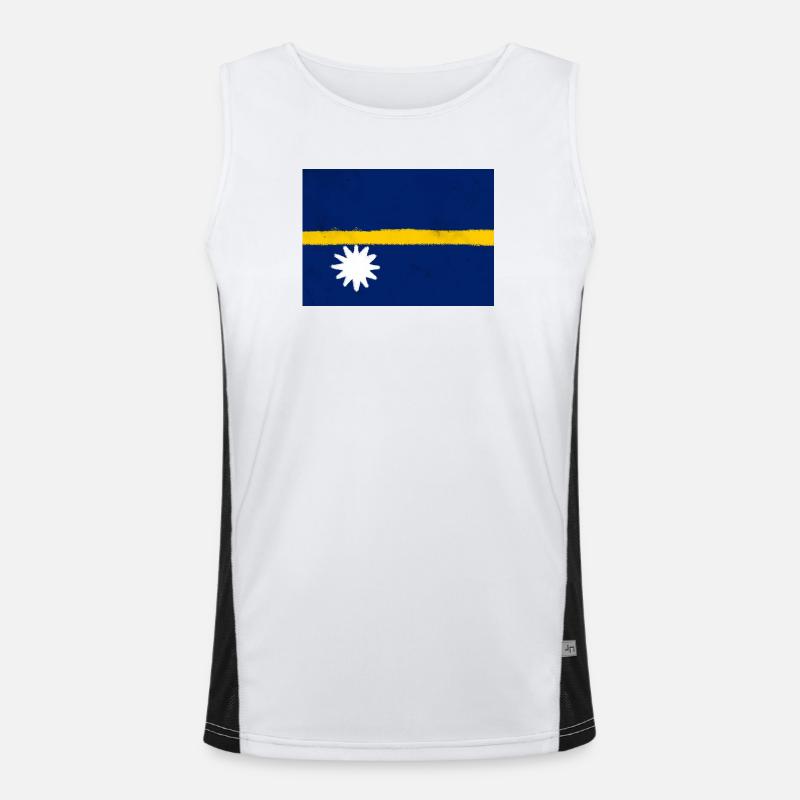 Drapeau de Nauru Débardeur respirant contrasté Homme 