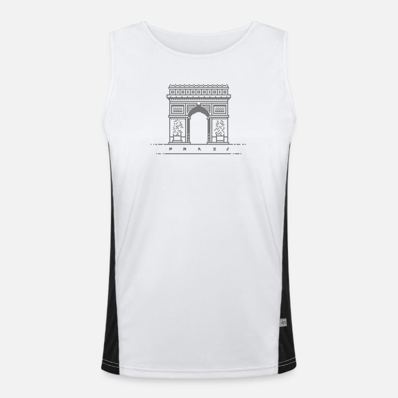1bit Triumphbogen Funktionelles Kontrast-Tank Top für Männer 