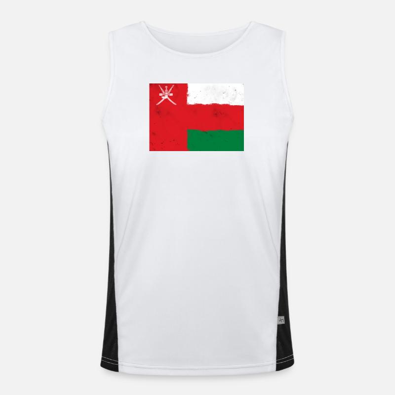 Drapeau d’Oman Débardeur respirant contrasté Homme 