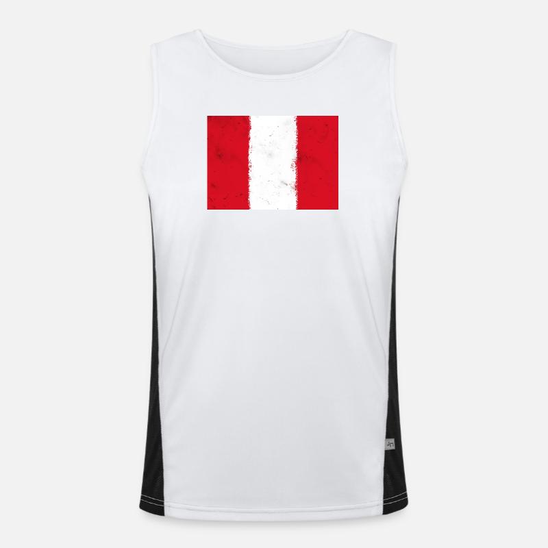 Drapeau du Pérou Débardeur respirant contrasté Homme 