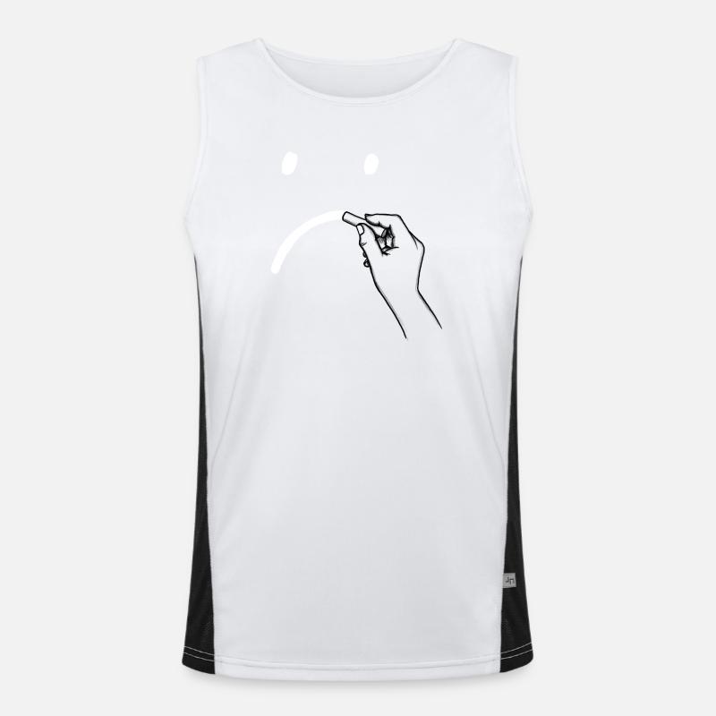 Sad face Men's Functional Contrast Tank Top 