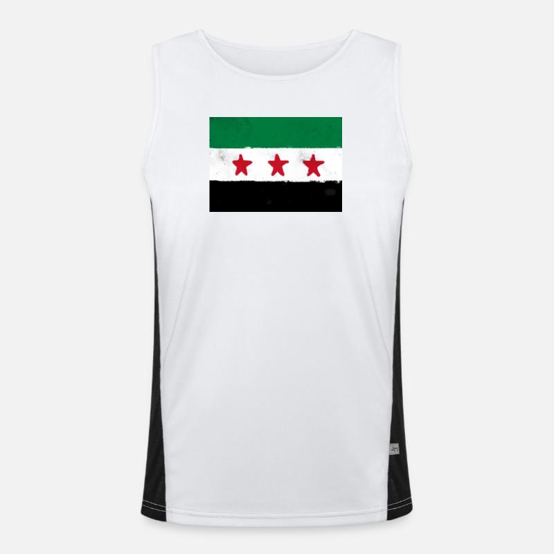 Drapeau de la Syrie Débardeur respirant contrasté Homme 