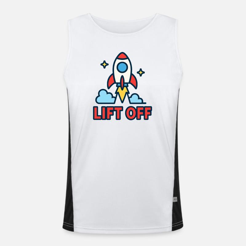 Galactic Ascension - Rocket Design Men's Functional Contrast Tank Top 