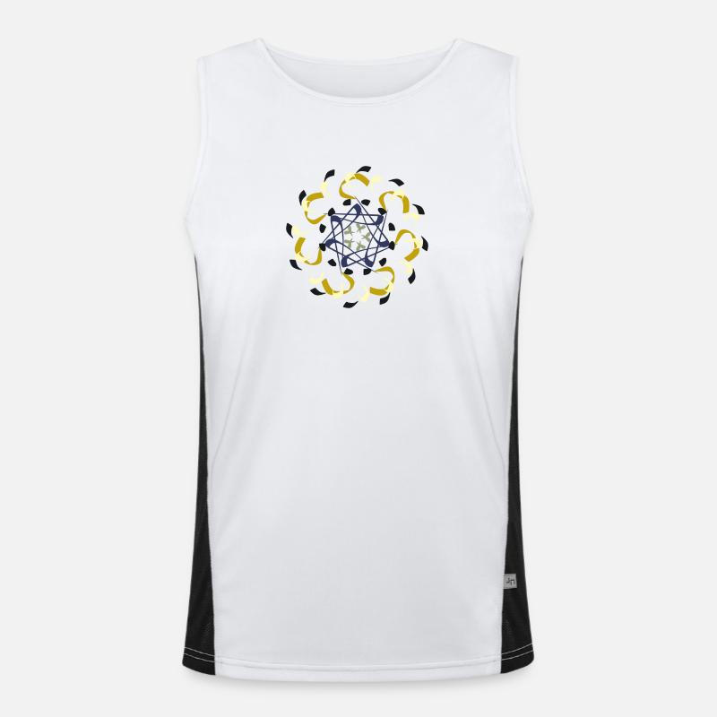 Motif de mandala complexe dans des tons de terre Débardeur respirant contrasté Homme 