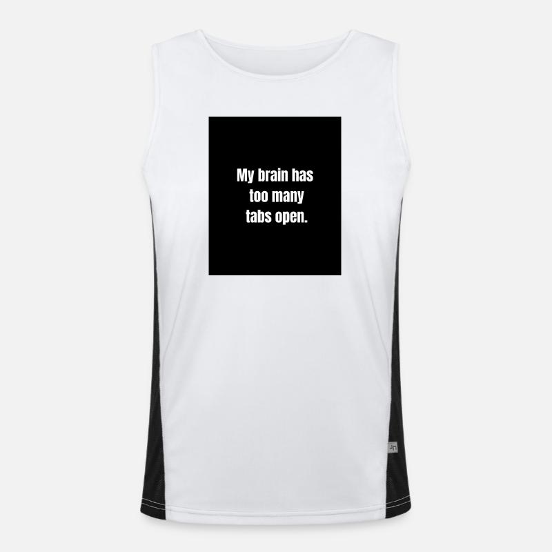 Too Many Tabs – Overthinking in Progress Débardeur respirant contrasté Homme 