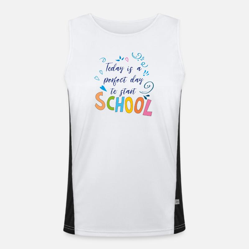 School Time Men's Functional Contrast Tank Top 