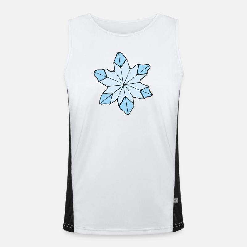 Stilvolle Blaue Eisblume design Funktionelles Kontrast-Tank Top für Männer 