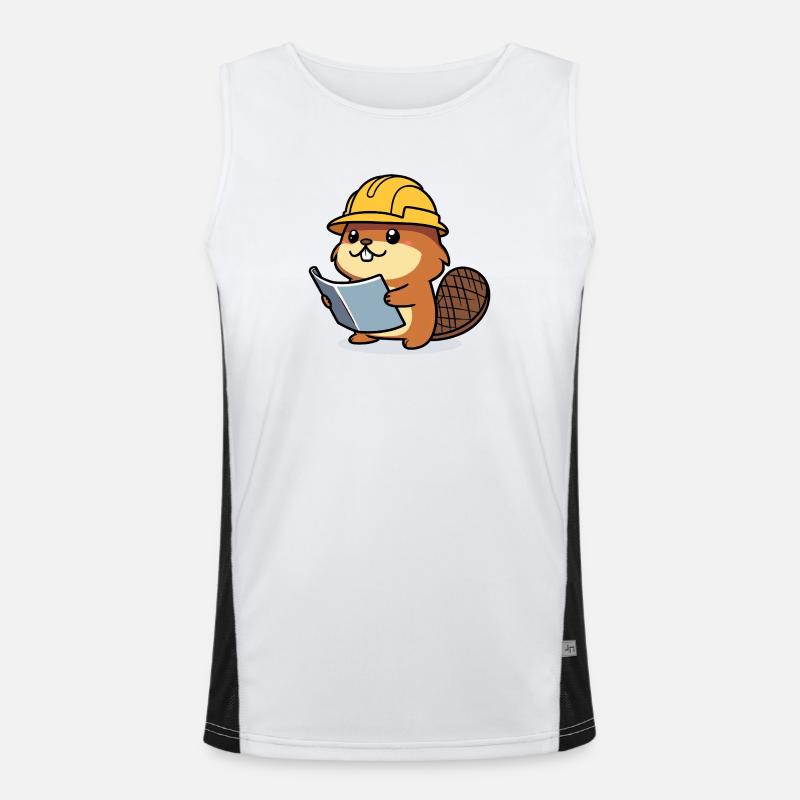 Beaver Builder Bob Plan of Builder Builder Builder Men's Functional Contrast Tank Top 