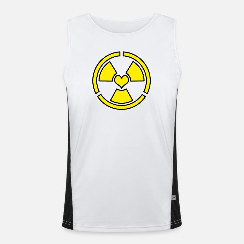 Love Radiation - Men's Functional Contrast Tank Top  - white/black