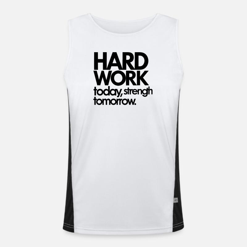 Abstract Geometric Pattern on Dark Background - Men's Functional Contrast Tank Top  - white/black