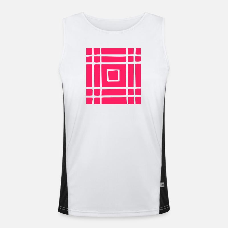 Quadrilateral Art > Vector Graphic Men's Functional Contrast Tank Top 