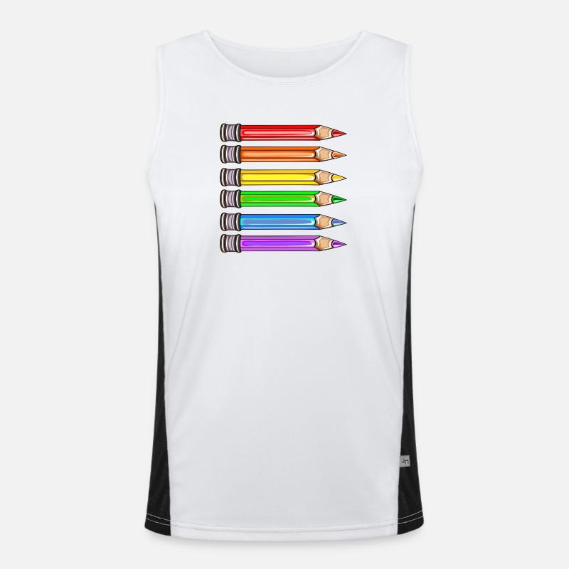 PRIDE RAINBOW FLAG Men's Functional Contrast Tank Top 