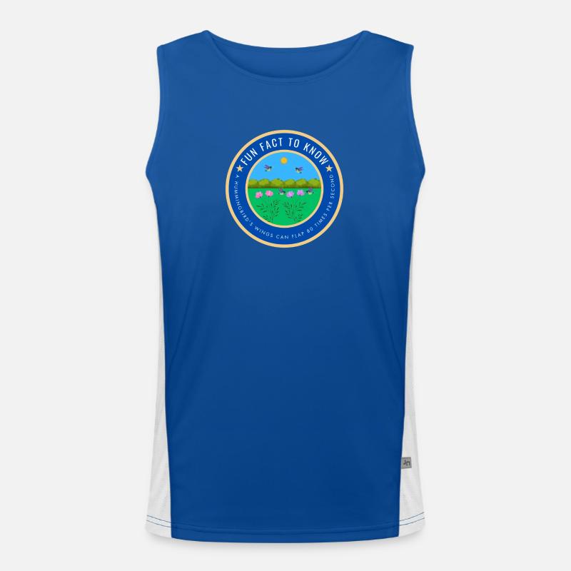A hummingbird's wings can flap 80 times per second Men's Functional Contrast Tank Top 