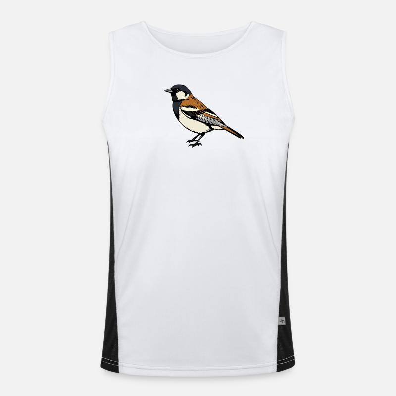 Sperling Vogel Funktionelles Kontrast-Tank Top für Männer 