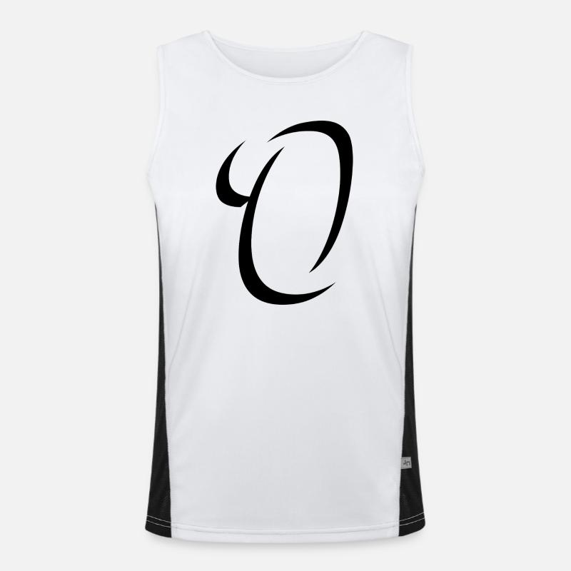 Letter O, Name, der Buchstabe O Funktionelles Kontrast-Tank Top für Männer 
