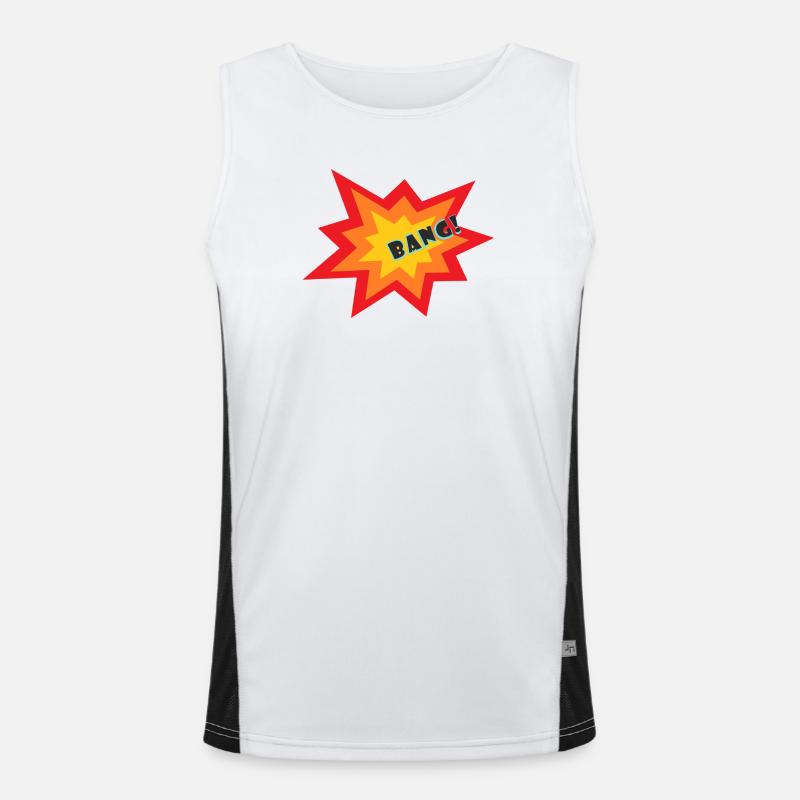Star Explosion Men's Functional Contrast Tank Top 