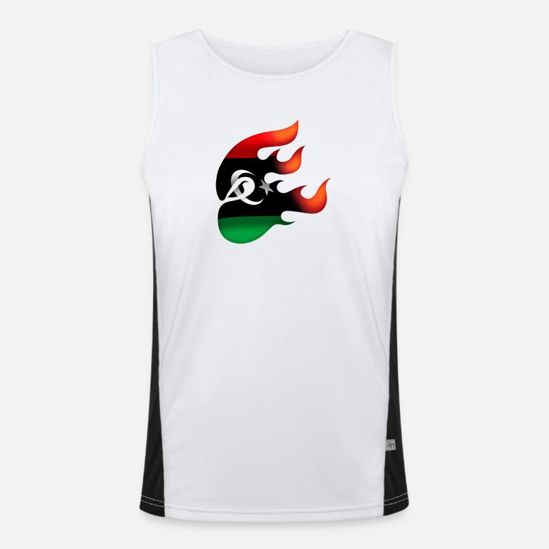 Drapeau de la Libye - Libye - Ninja Débardeur respirant contrasté Homme 