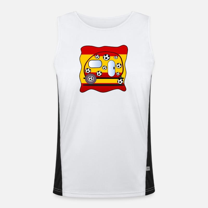 Fußball Camping Spanien Funktionelles Kontrast-Tank Top für Männer 