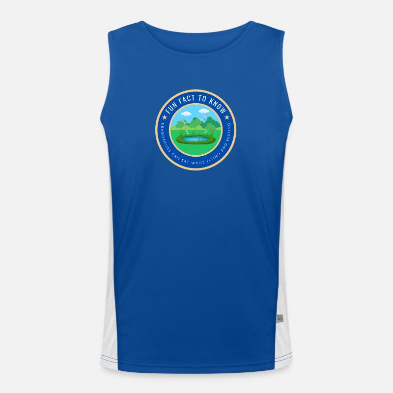 Dragonflies can eat while flying and resting Men's Functional Contrast Tank Top 