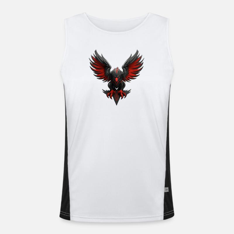 Dark Mythic Eagle Emblem Men's Functional Contrast Tank Top 