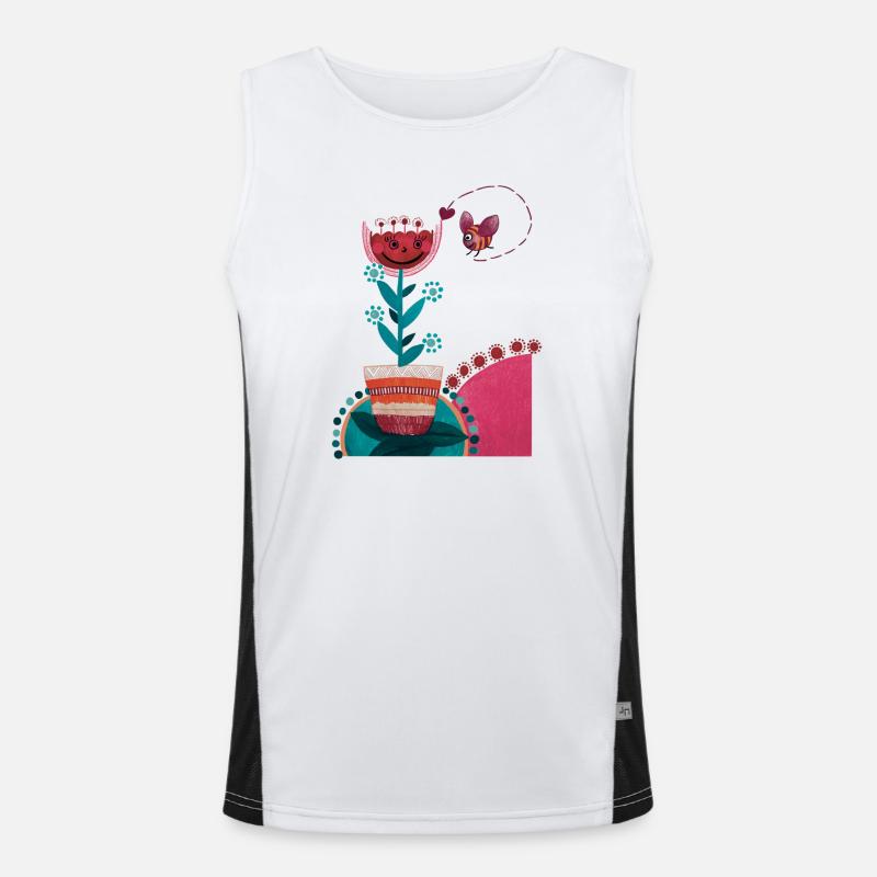 Bunter Sommer Funktionelles Kontrast-Tank Top für Männer 