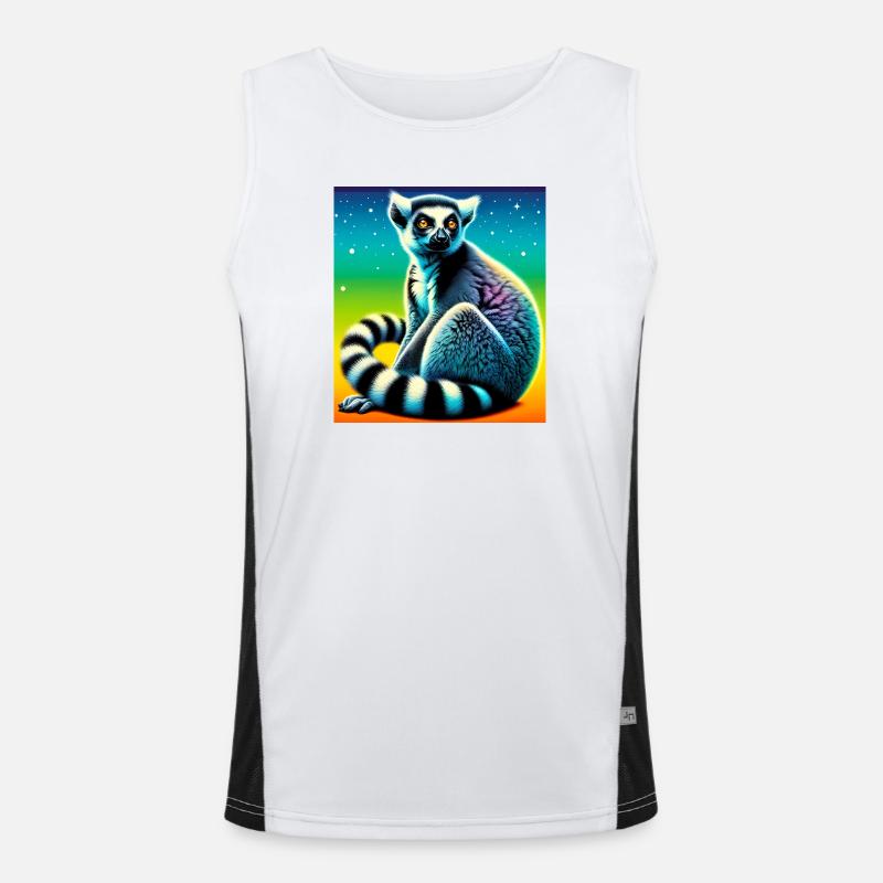 Lemur Funktionelles Kontrast-Tank Top für Männer 