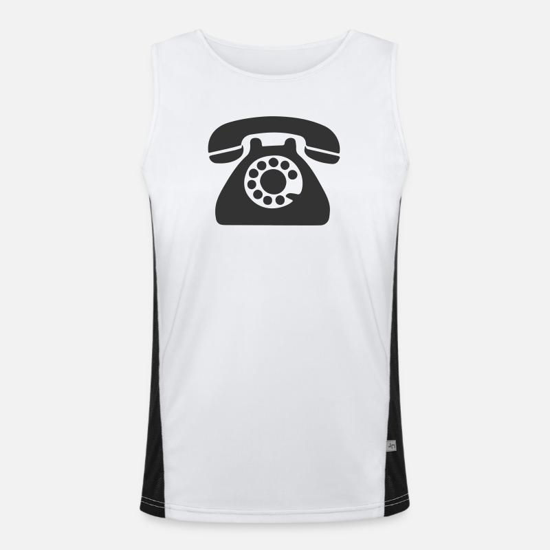 Vintage-Wählscheiben-Design Funktionelles Kontrast-Tank Top für Männer 