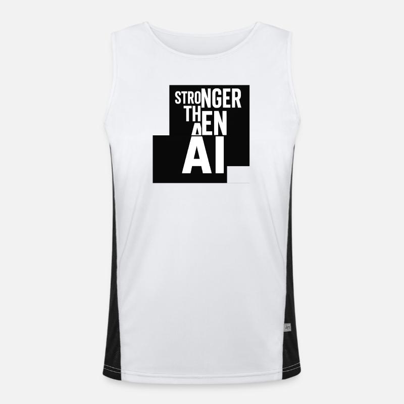 Conception de solidarité Strong Tea AI Débardeur respirant contrasté Homme 