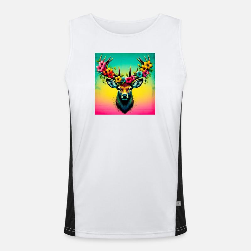 Hirsch Funktionelles Kontrast-Tank Top für Männer 