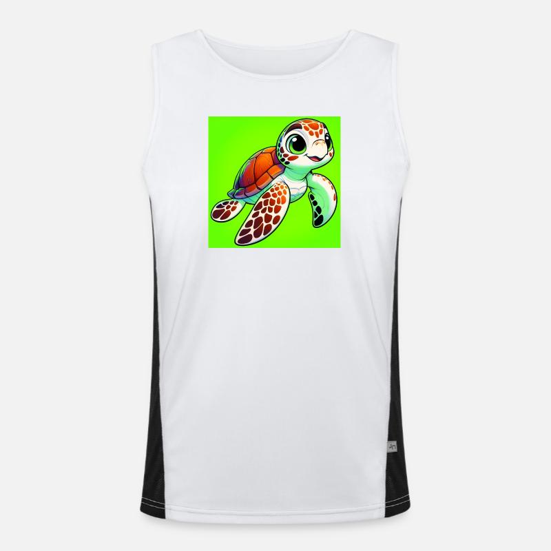 Schildkröte Funktionelles Kontrast-Tank Top für Männer 