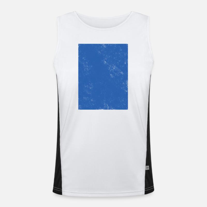 Simple blue gradient design Men's Functional Contrast Tank Top 