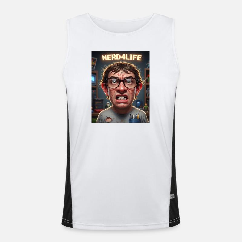 Nerd4Life Impression de style pixel Débardeur respirant contrasté Homme 