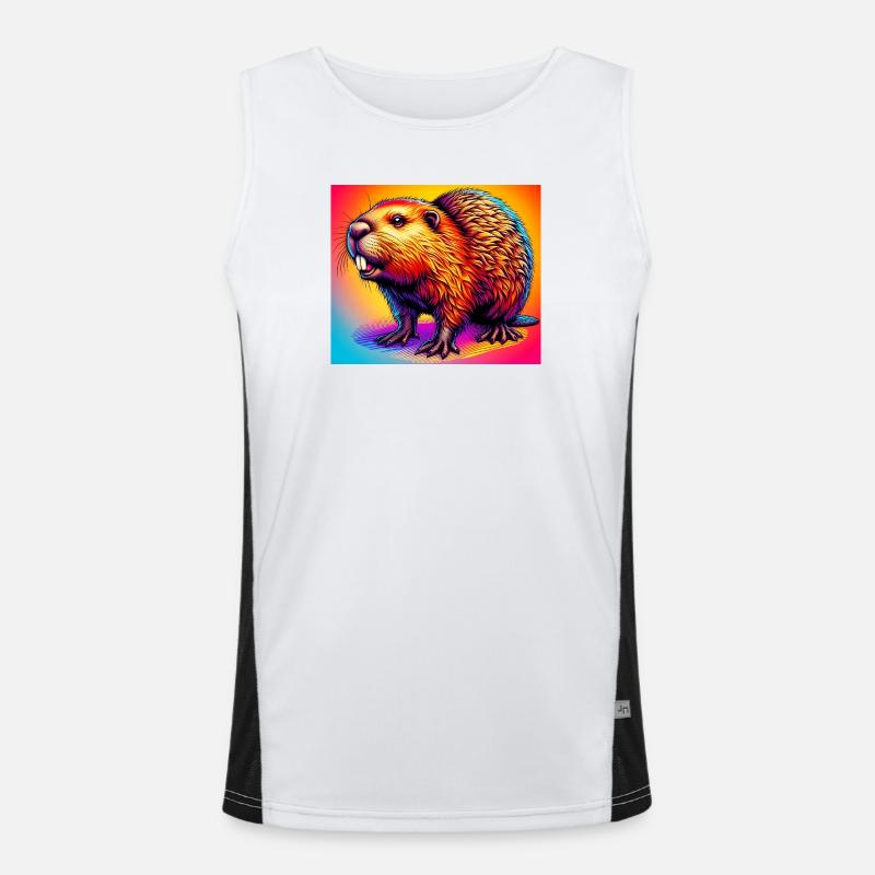 Bieber Funktionelles Kontrast-Tank Top für Männer 