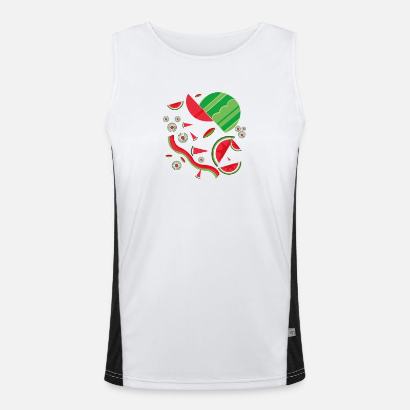 Design abstrait de pastèque Débardeur respirant contrasté Homme 