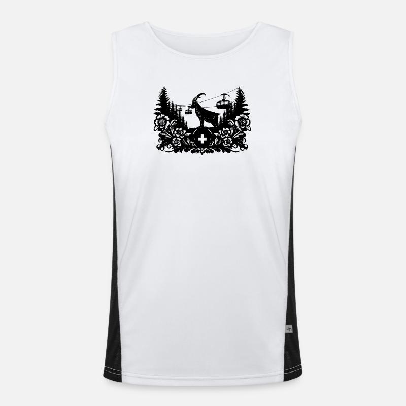 Steinbock_1_black Men's Functional Contrast Tank Top 