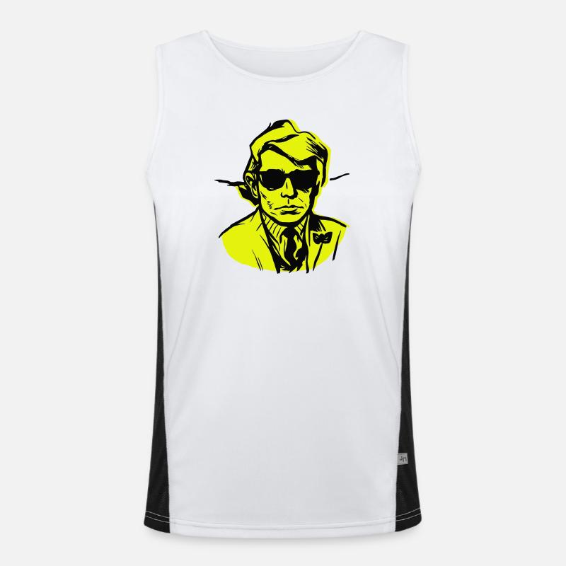 Man Art Illustration Men's Functional Contrast Tank Top 