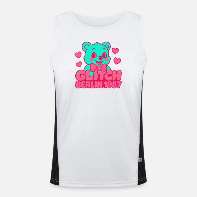 Glitch Berlin Supercute Funktionelles Kontrast-Tank Top für Männer 