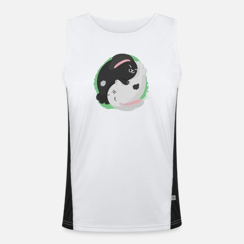 Jin Jang Bunny Funktionelles Kontrast-Tank Top für Männer 