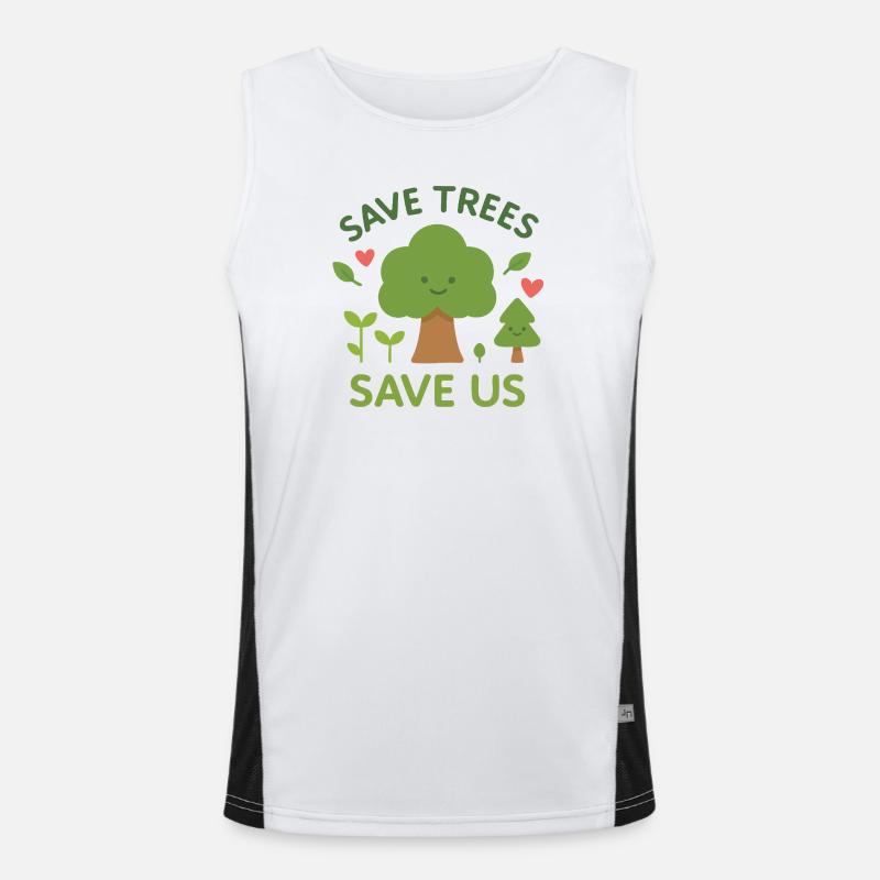 Save trees Save us Débardeur respirant contrasté Homme 